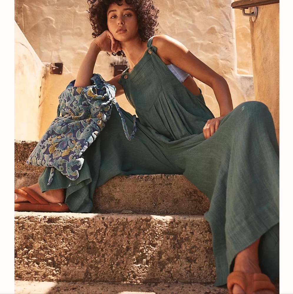 Free People Sun Drenched Overalls